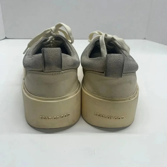 Fear Of God FOG Lace Up Seventh Suede Platform Sneakers Light Gray Size 41 US 8 - Picture 4 of 12
